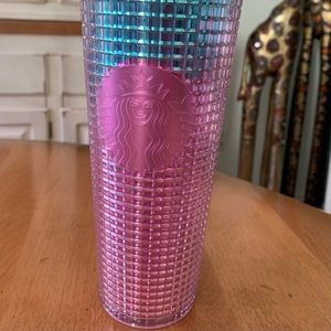 Starbucks Venti Cup Iridescent Pink/Blue Only Used A Few Times